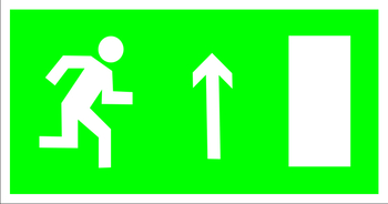 E11 направление к эвакуационному выходу (правосторонний) (пластик, 300х150 мм) - Знаки безопасности - Эвакуационные знаки - магазин "Охрана труда и Техника безопасности"